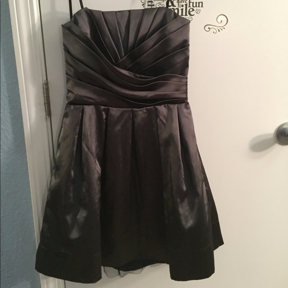 Silver Strapless cocktail dress size 3